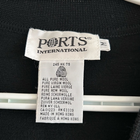 Vintage 100% Wool Ports International Top - Picture 4 of 6